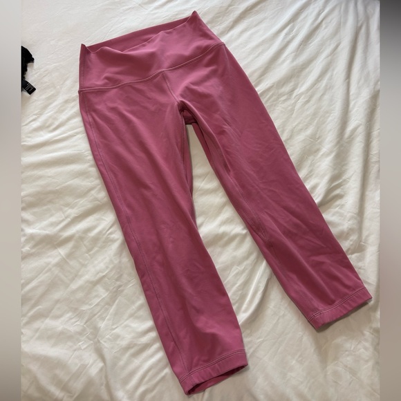 Pink Cropped Leggings - Picture 1 of 2